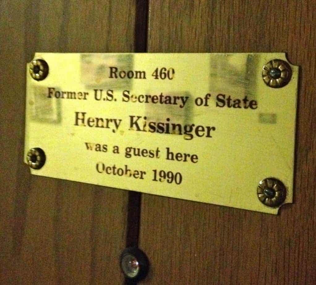 henry kissinger's room at the grove park inn