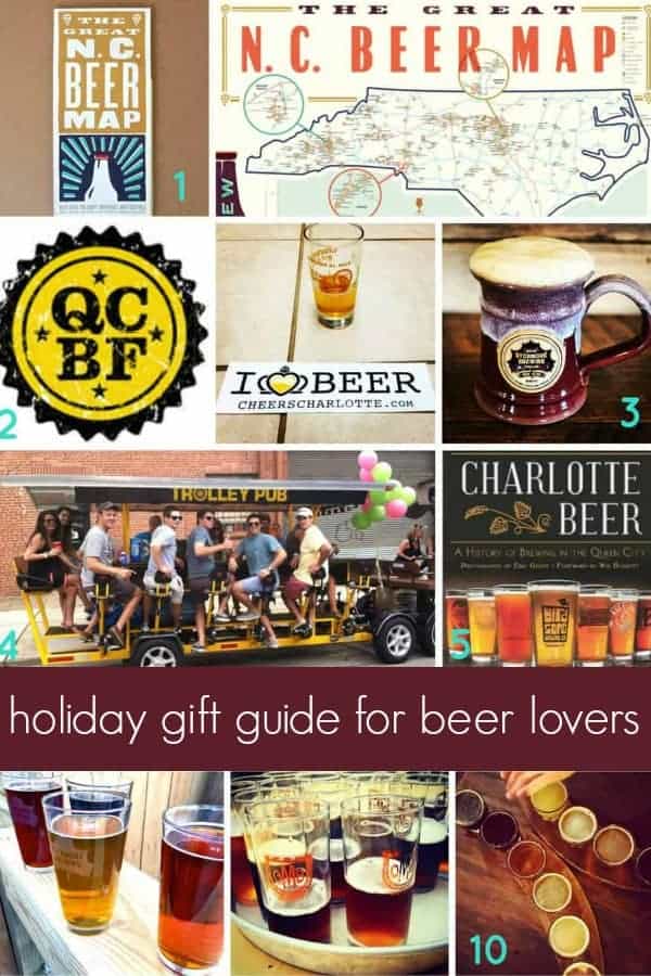 a holiday gift guide for the beer lover in your life! this gift guide has ton of craft beer gift ideas like brewing equipment, brewery tours, experiences, activities, books and of course beer. this guide is essential when shopping for the beer drinker on your christmas list.