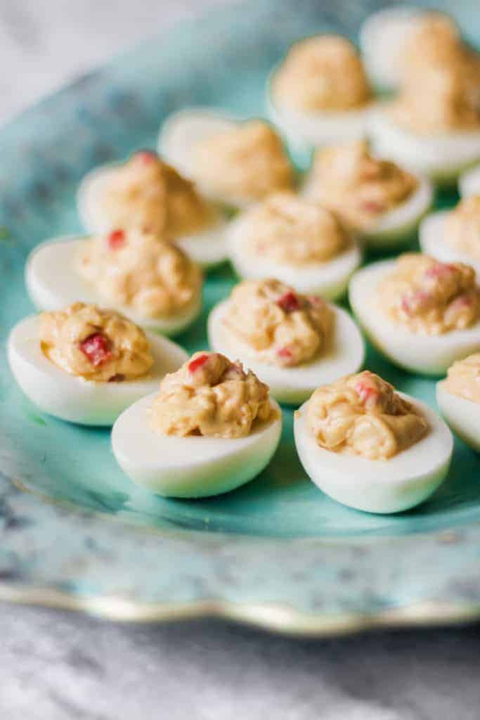 cheesy deviled eggs