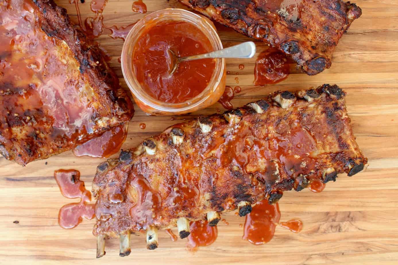 grilled baby back ribs with cocacola barbecue sauce Off the Eaten Path