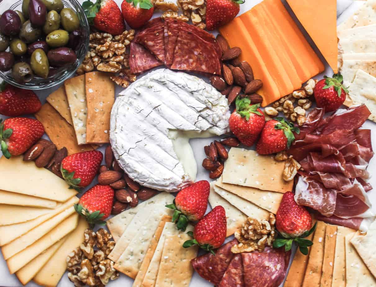 cheese board with brie