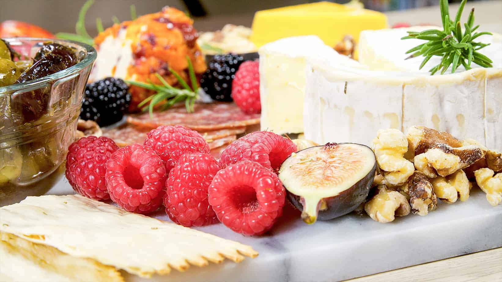 easy cheese board close up