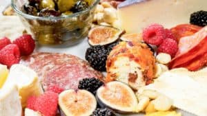 easy cheese board with goat cheese