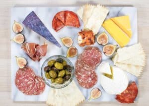 setting up an easy cheese board