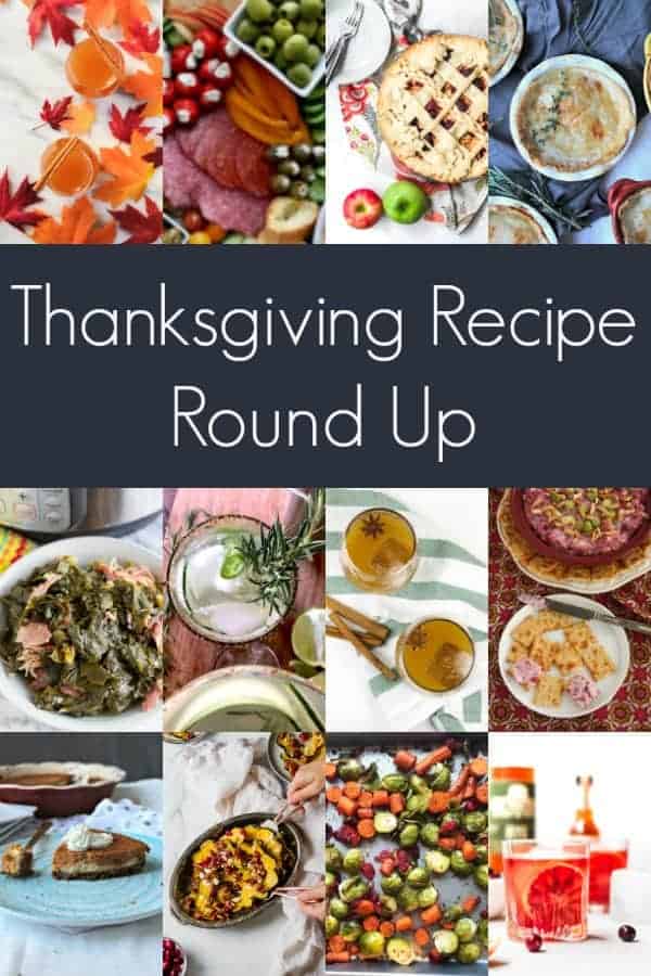 this thanksgiving recipe round up features 23 recipes for your turkey day feast! appetizers, sides, desserts, drinks, cocktails and what to do with your leftovers are included, plus recipes to make ahead of time, healthy recipes and plenty of pies.