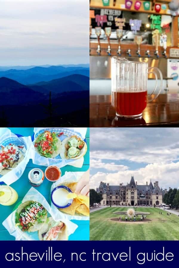 this asheville travel guide covers all the things to do in asheville, nc: where to stay (including hotels, cabins, AirBNB, glamping and more), what to eat, the breweries, our favorite hiking, exploring downtown, the biltmore and more! asheville is the perfect budget friendly travel destination in the United States that must be on your bucket list!