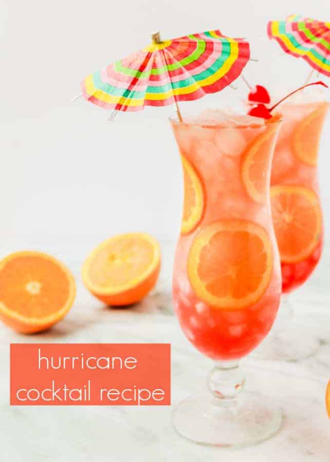 this hurricane drink recipe is the perfect cocktail for your mardi gras celebration! the easy cocktail is inspired by the flavors of new orleans and with one sip you'll instantly be transported to bourbon street in the big easy!