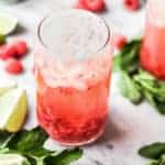 raspberry gin seltzer made with hard seltzer