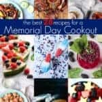 memorial day cookout pin with collage full of different recipes