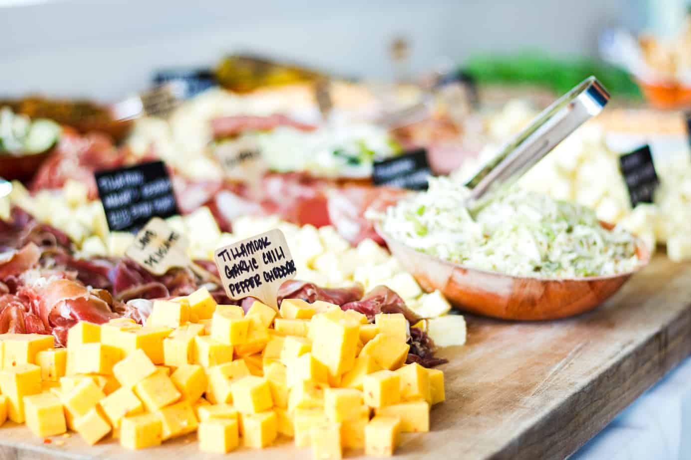 cheese and charcuterie table
