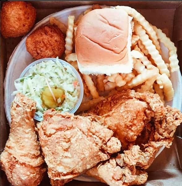 fried chicken platter at price's chicken scoop in charlotte