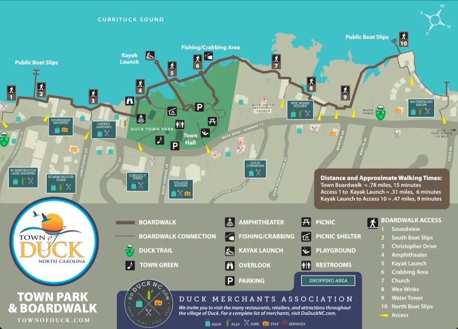 map of duck town park and duck trail