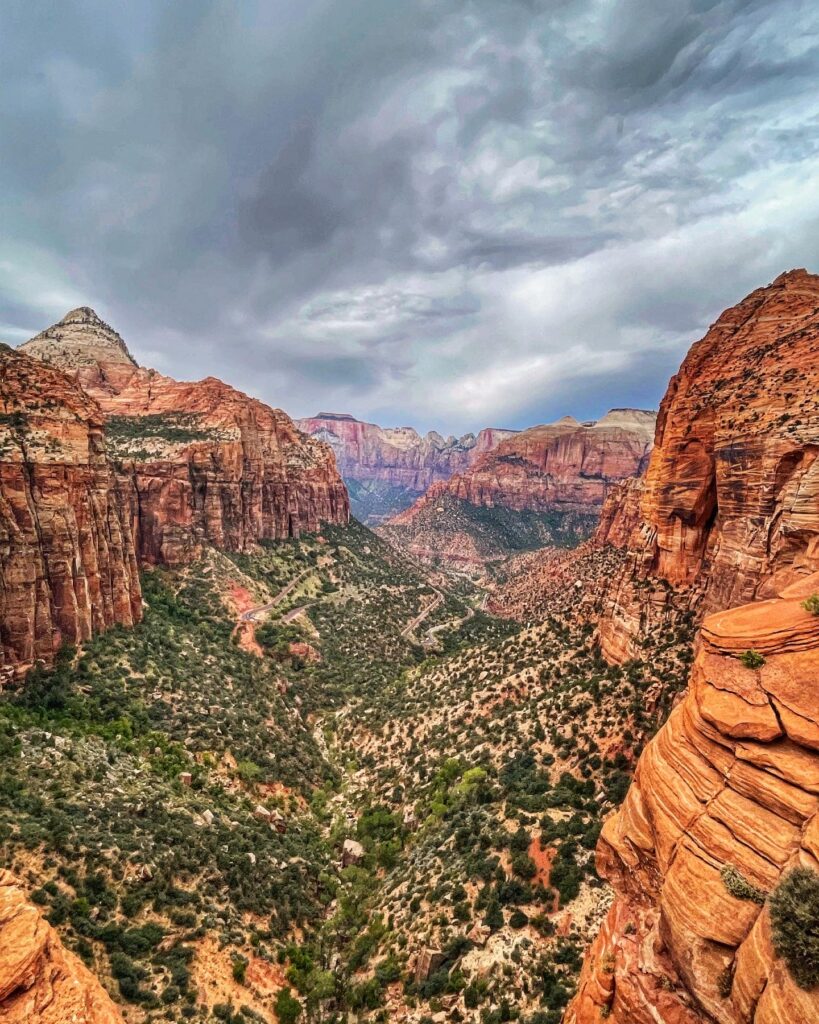 view of zion canyon