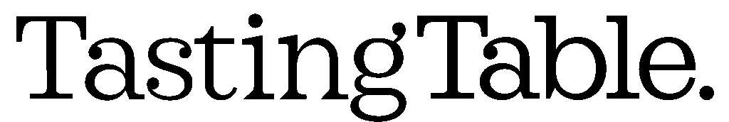 The image displays the words Tasting Table. in large, bold, black serif font on a light background.